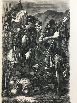 Storia Toscana: Francesco Ferrucci. Antica Stampa Militaria Dell'Artista Zambelli, XIX Secolo