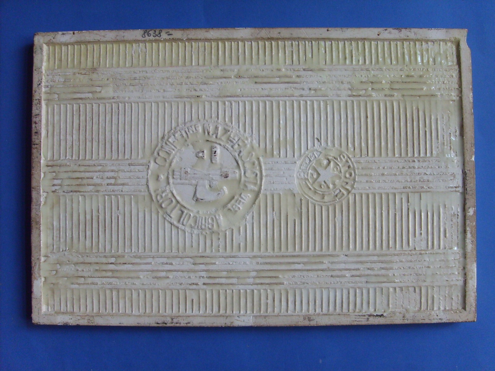 Veduta Di Paese (Ariano Irpino O Ferrazzano), Dipinto Su Ceramica, Epoca Fascista