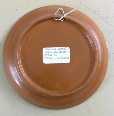 Veduta Di Subiaco, Piazzetta Di Pietra Sprecata   Piatto In Terracotta Dipinto