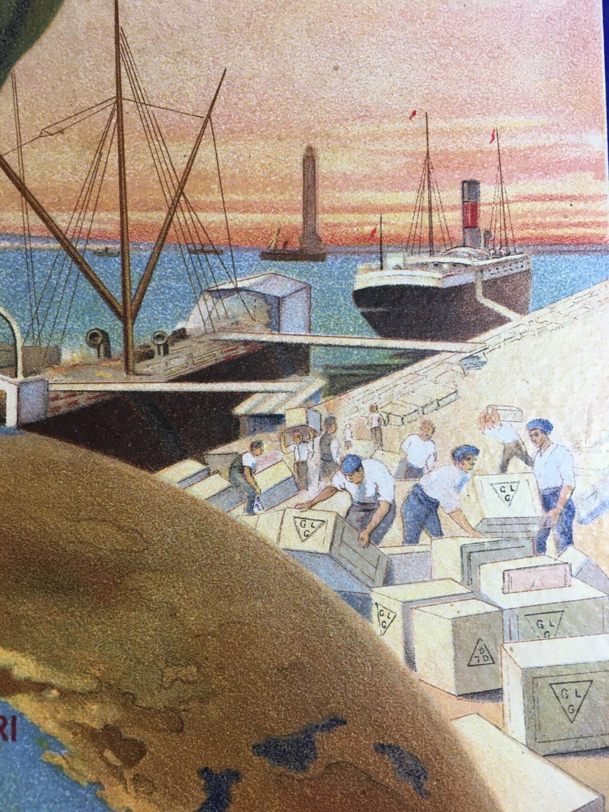 Giovanni Lamacchia Fu G. Manifatture Tessili Bari, Cartello Pubblicitario d'Epoca