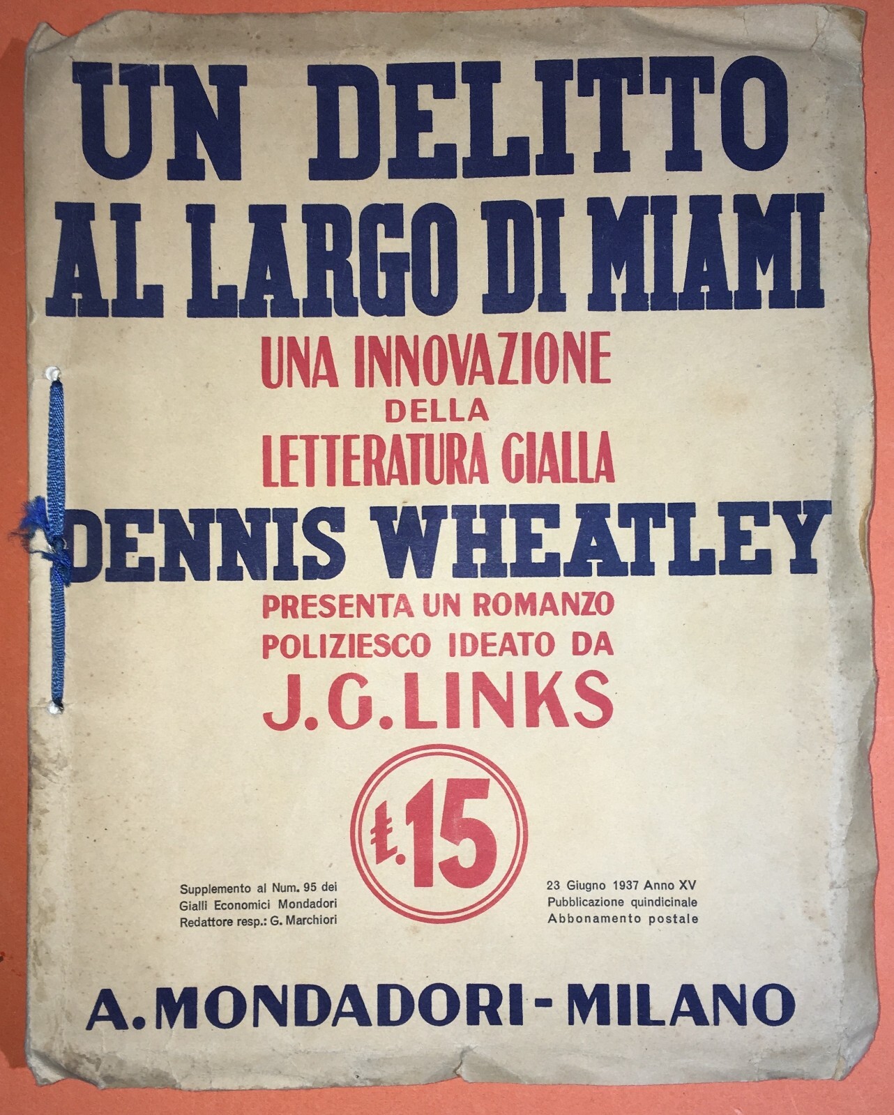 Letteratura Estera Poliziesca   Giallo Americano   Wheatley   Links   Delitto A Miami   1937