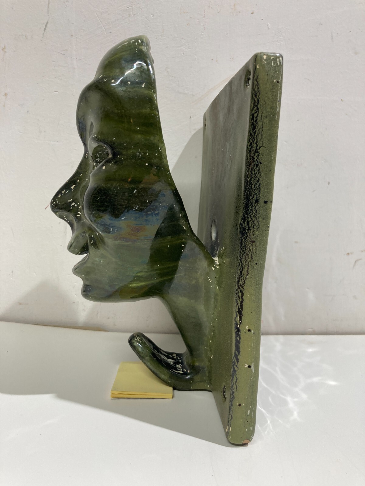 Raro Complemento d'Arredo In Ceramica Da Collezione, Venezia, S. Polo, Maschera Verde