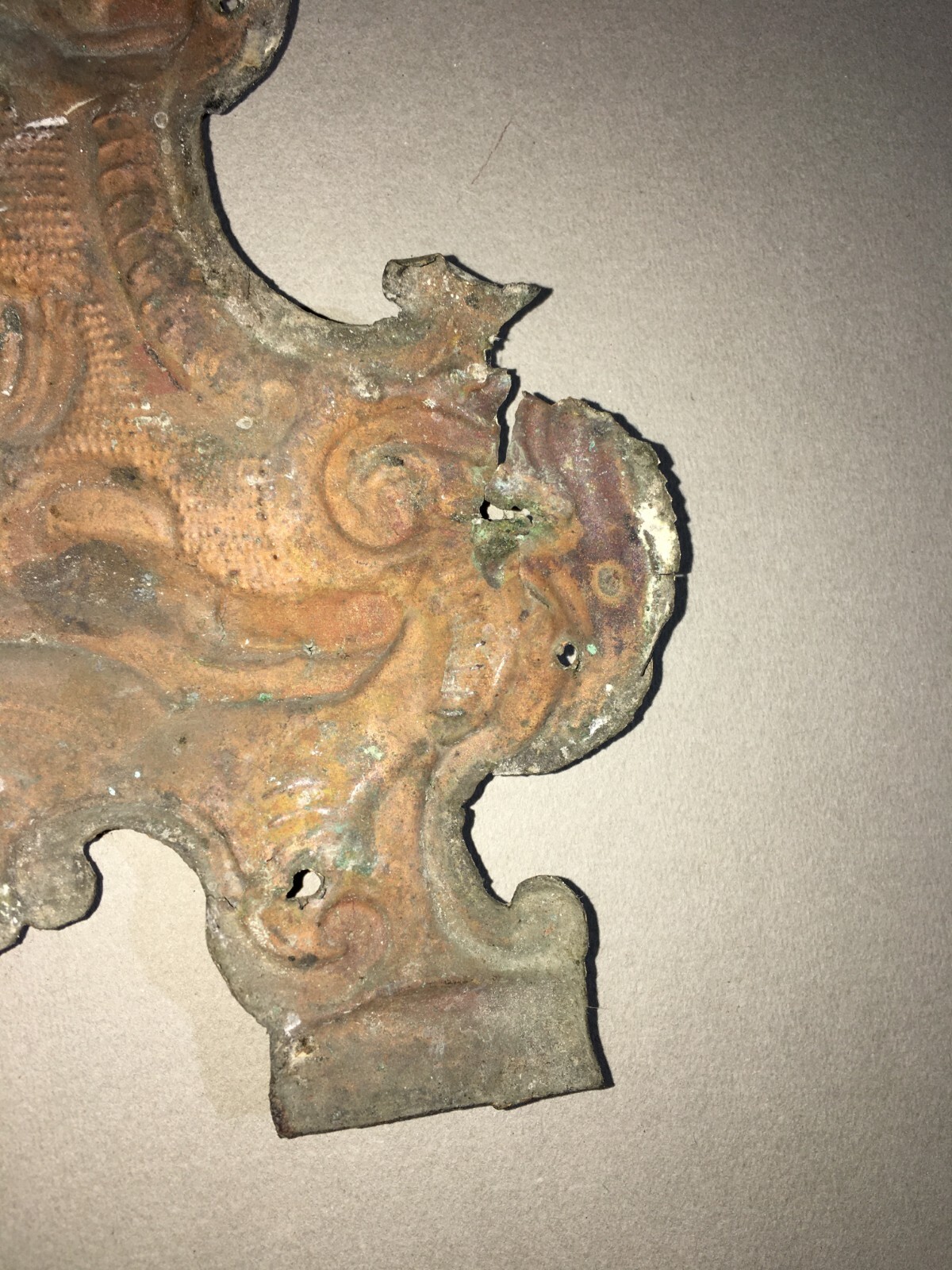 Decorativo E Artistico Sbalzo   Applicazione Da Collezione In Metallo