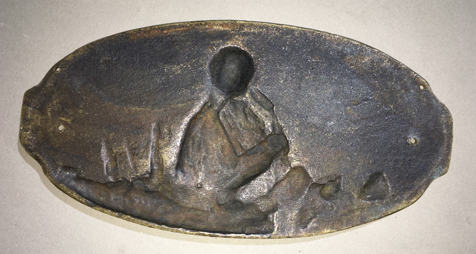 Arte Devozionale: San Gabriele Dell'Addolorata, Antica Placchetta In Rilievo d'Ottone