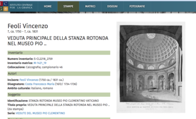 Museo Pio Clementino: Veduta Della Sala Rotonda, Incisione Di Vincenzo Feoli