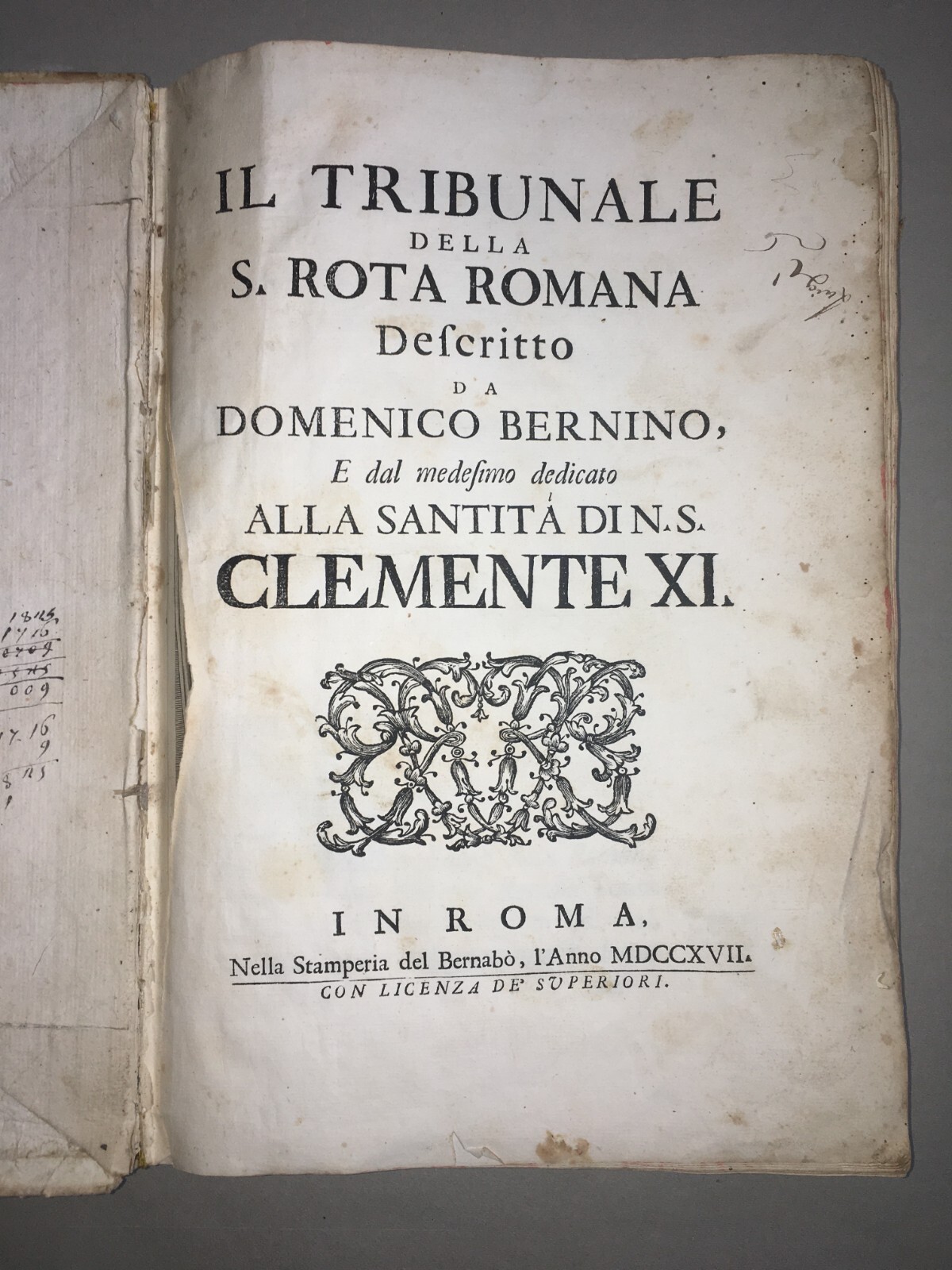 Giurisprudenza Ecclesiastica Il Tribunale Della S. Rota Romana 1717