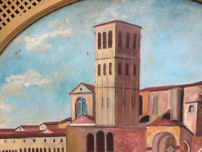 Umbria, Assisi: Grande Cornice Artistica Dorata Per Dipinto, Primo '900