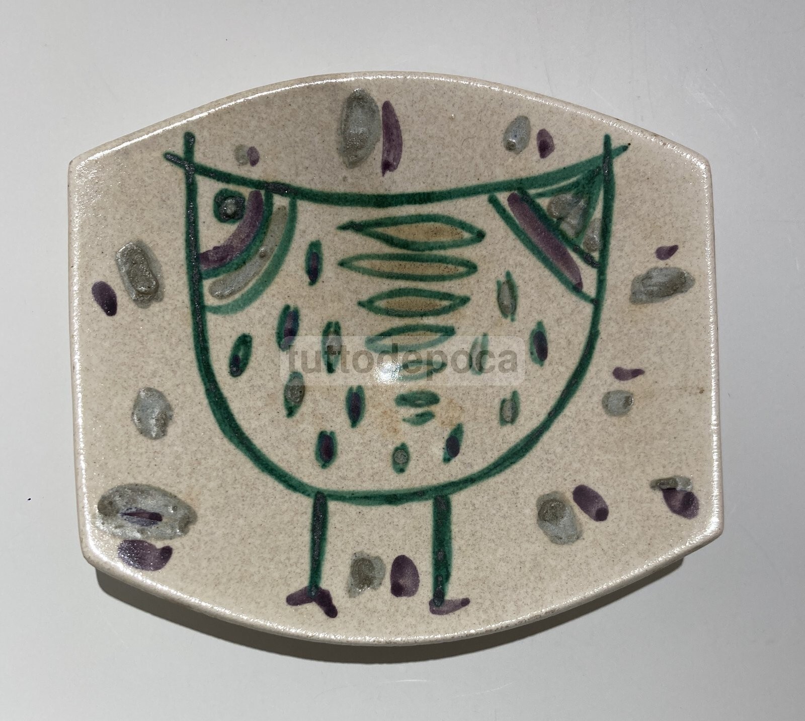 Arte Moderna, Ceramica Artistica, Nove, Petucco & Tolio: Raro Soprammobile d'Epoca