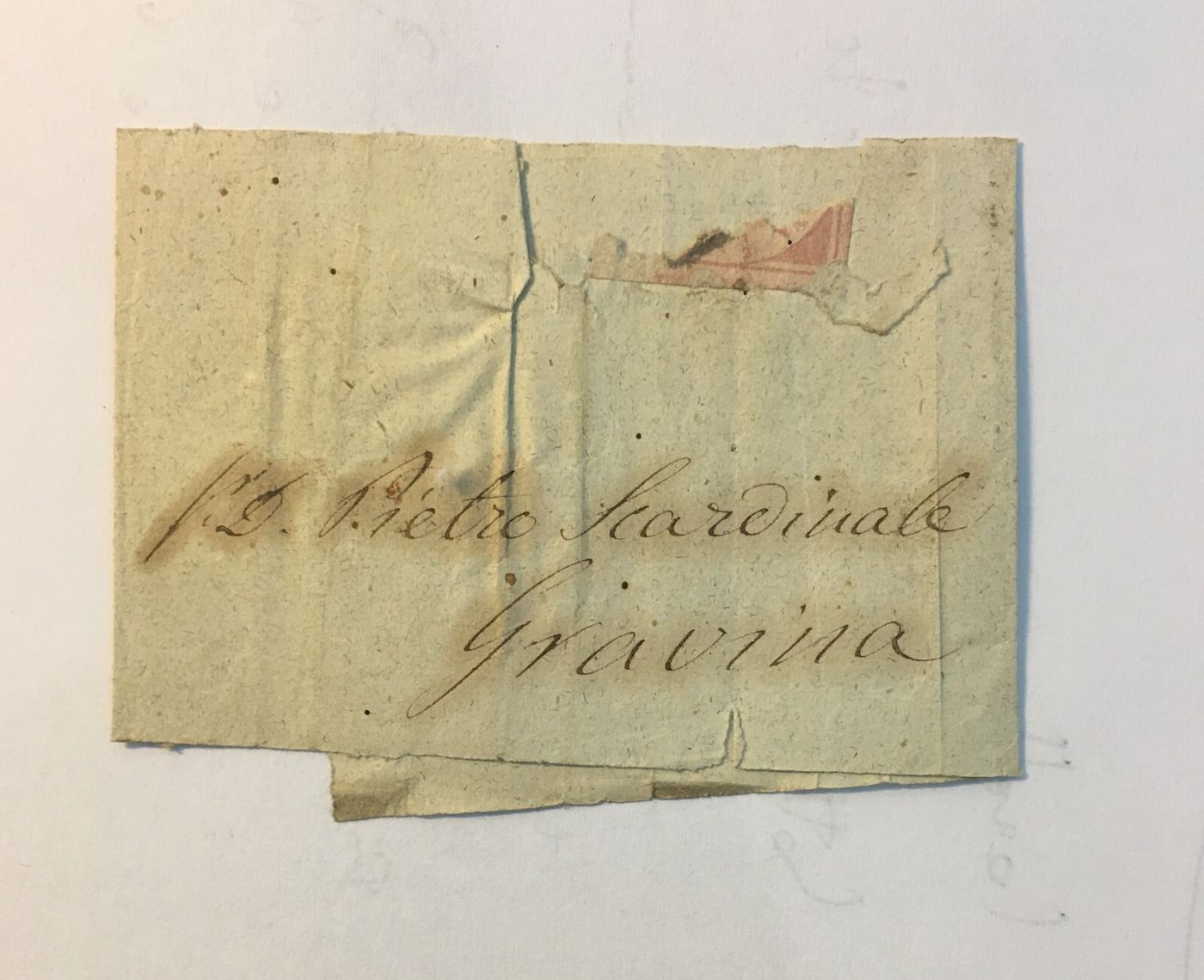 Gravina Di Puglia, Napoli, Filatelia: Pietro Scardinale, Fascetta Con Bollo, 1859