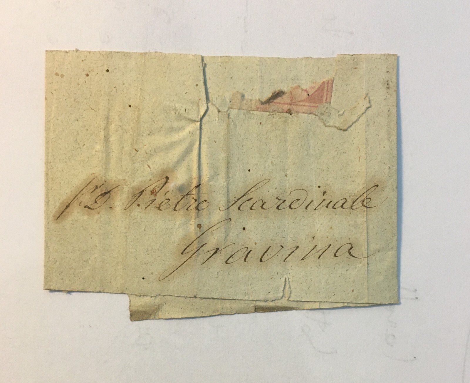 Gravina Di Puglia, Napoli, Filatelia: Pietro Scardinale, Fascetta Con Bollo, 1859