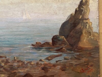 Paesaggio Costiero Con Scogli   Giorgio Lucchesi (1946)