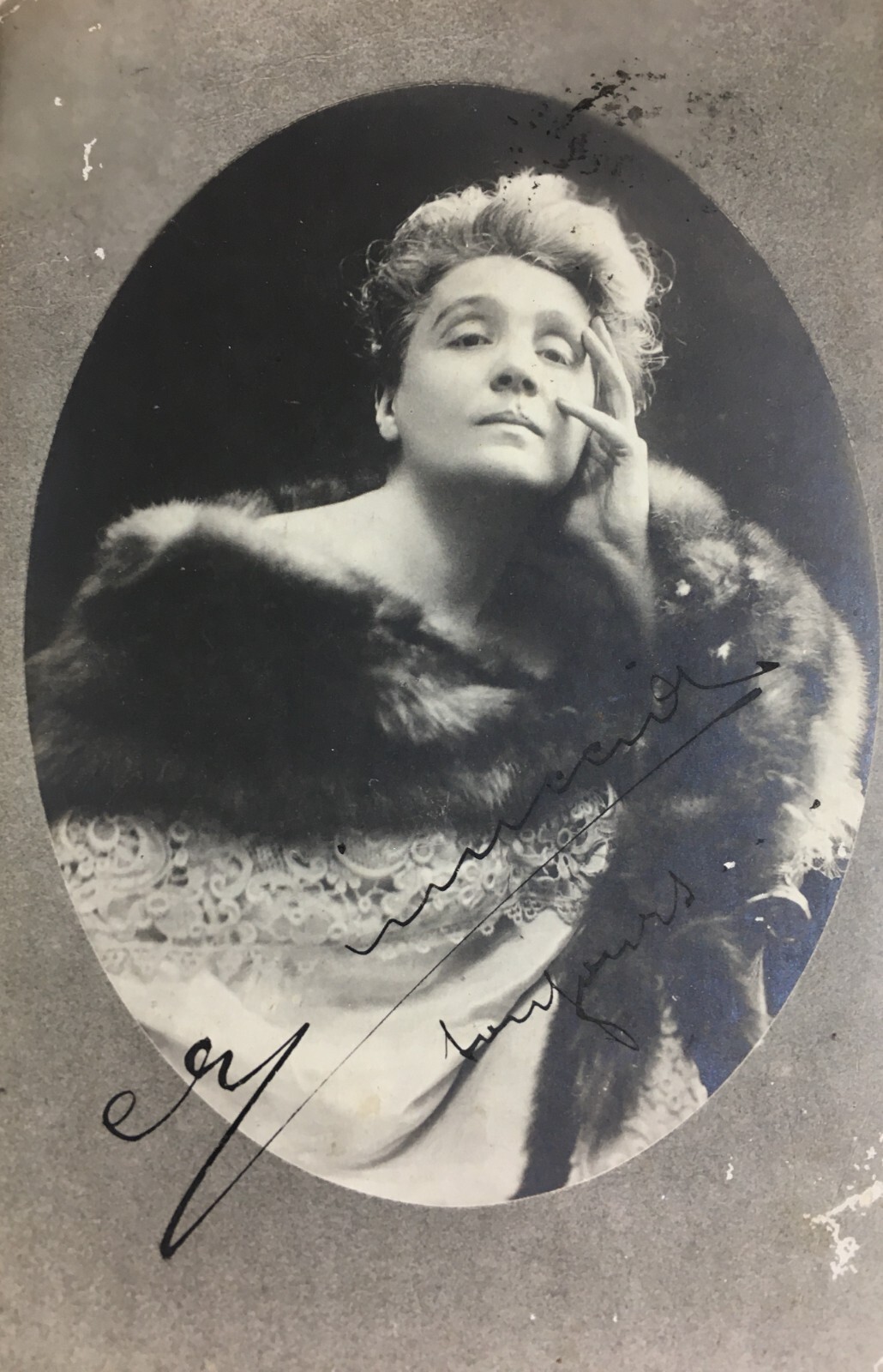 Eleonora Duse, Ritratto Fotografico Su Cartolina, 1909