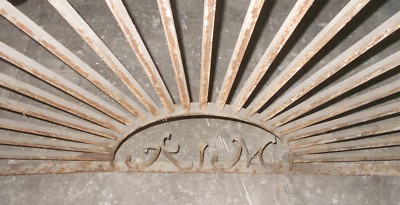 Ferro Battuto: Grande Sovrapporta Antica Decorativa, Da Restaurare