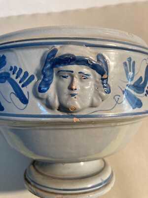 Artistica Ceramica Popolare Meridionale, Abruzzo: Antica Zuppiera Con Mascheroni