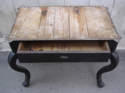 Antica Consolle Toilette In Noce E Marmo, Stile Luigi Filippo