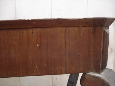 Antica Consolle Toilette In Noce E Marmo, Stile Luigi Filippo