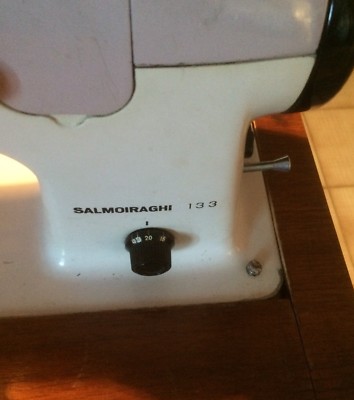 Macchina Da Cucire Salmoiraghi 133 In Mobile Di Design, Anni '50 '60