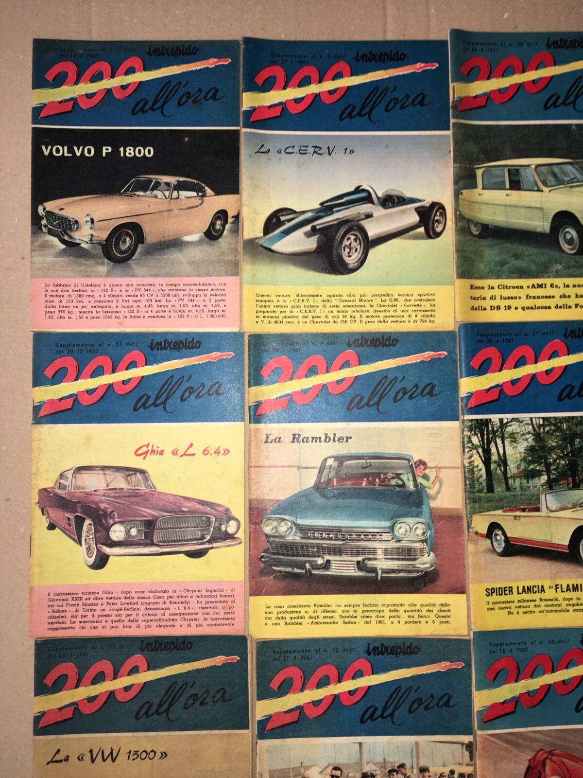Sport, Automobilismo E Auto d'Epoca: Collezione Di 27 Riviste "Intrepido 200 All'Ora"