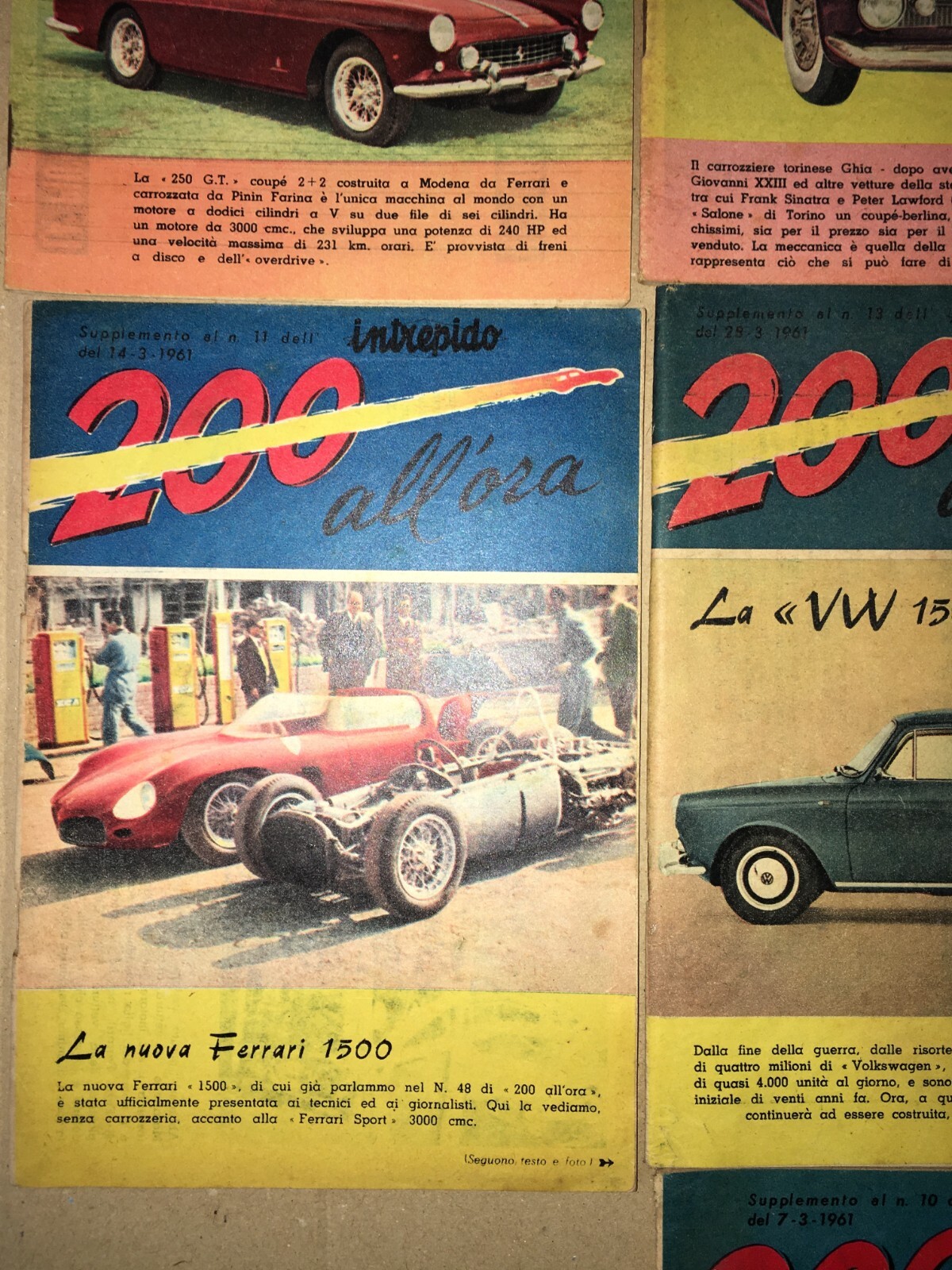 Sport, Automobilismo E Auto d'Epoca: Collezione Di 27 Riviste "Intrepido 200 All'Ora"