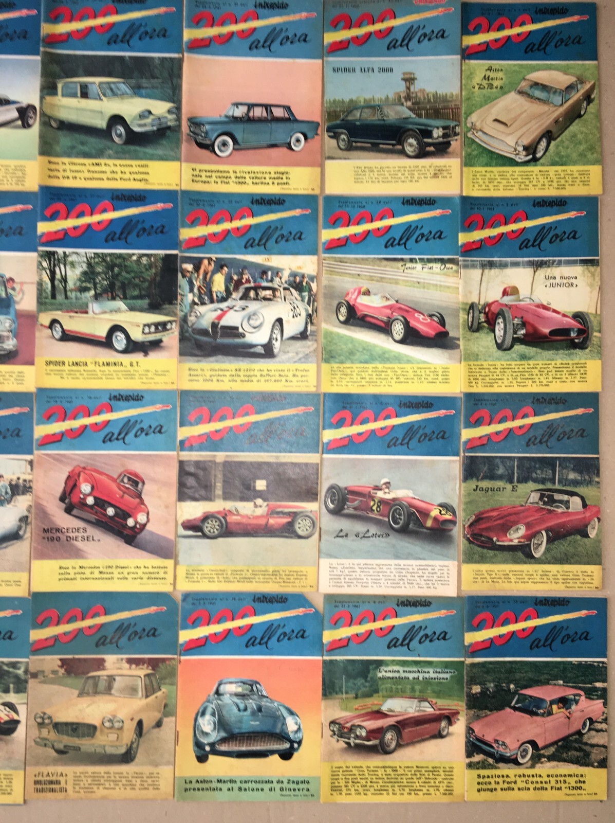 Sport, Automobilismo E Auto d'Epoca: Collezione Di 27 Riviste "Intrepido 200 All'Ora"