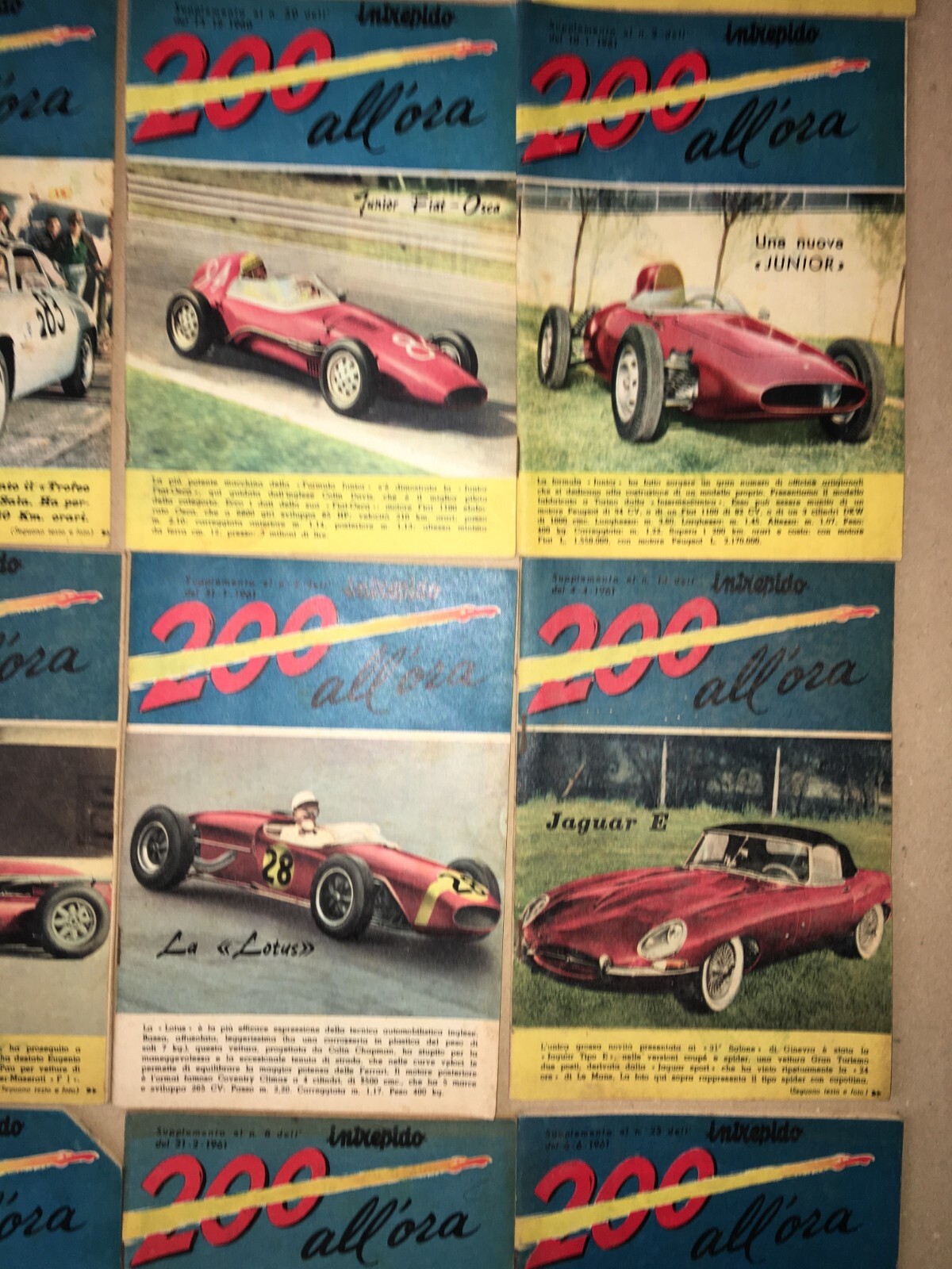 Sport, Automobilismo E Auto d'Epoca: Collezione Di 27 Riviste "Intrepido 200 All'Ora"