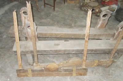 Artigianato Del Legno: Grande Attrezzo Da Collezione, Telaio Per Tessitura Antico