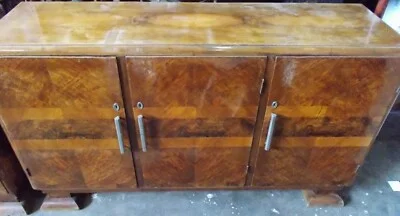 20th-Century Decorative Arts - Design - Pair of Wood and Burl Cabinets - Ponti Era