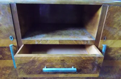 20th-Century Decorative Arts - Design - Pair of Wood and Burl Cabinets - Ponti Era