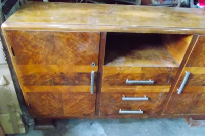 20th-Century Decorative Arts - Design - Pair of Wood and Burl Cabinets - Ponti Era