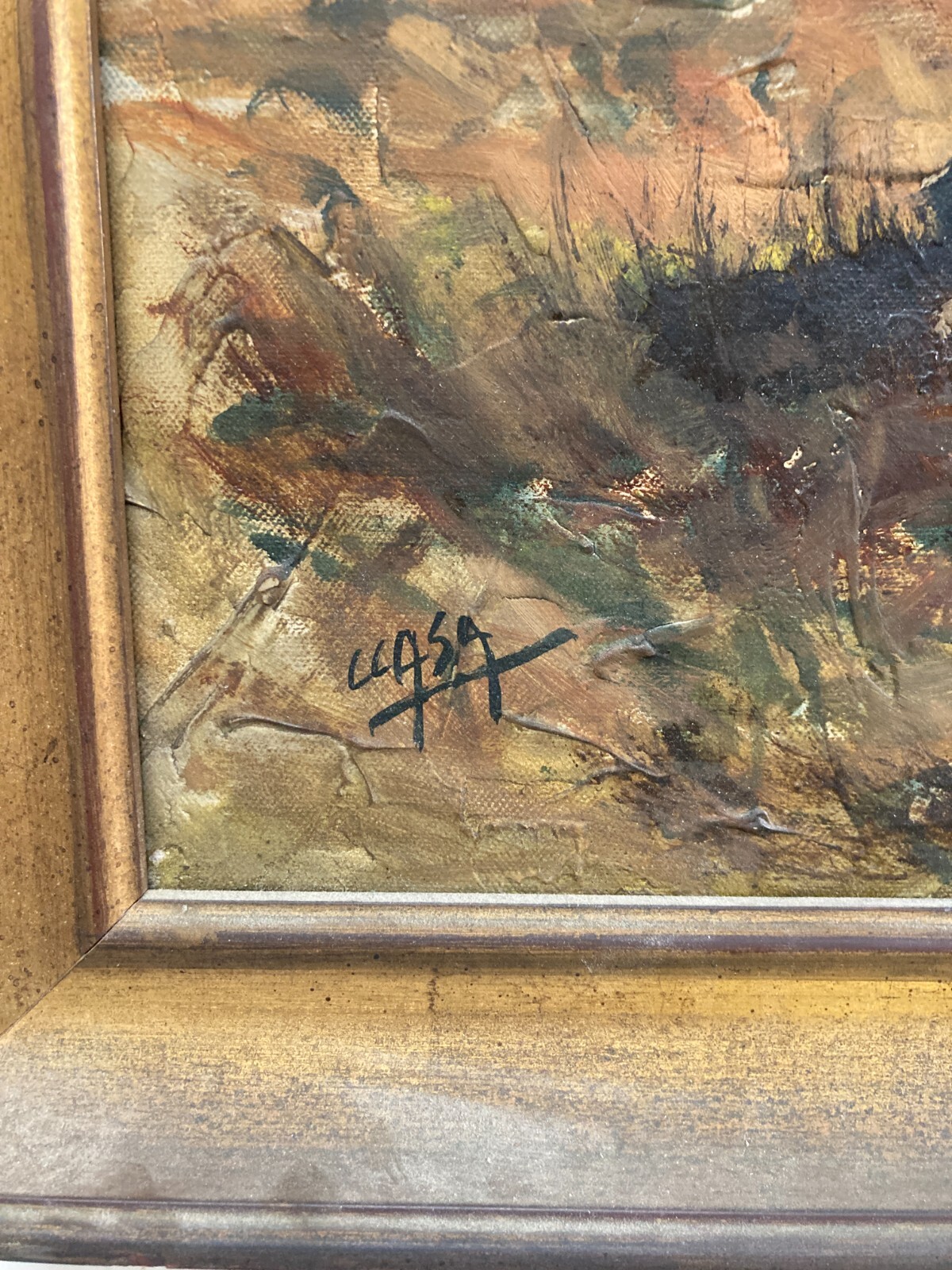 Carlo Casa, Scena Pastorale, Olio Su Tela, 1971