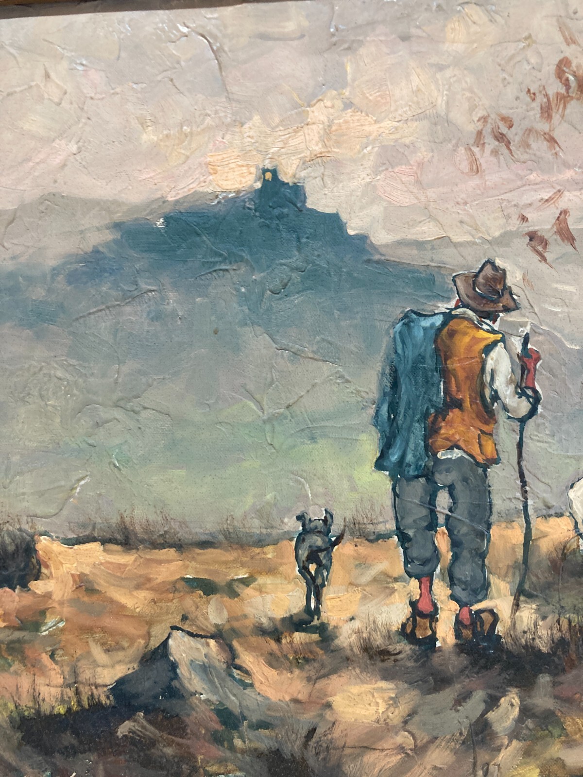 Carlo Casa, Scena Pastorale, Olio Su Tela, 1971