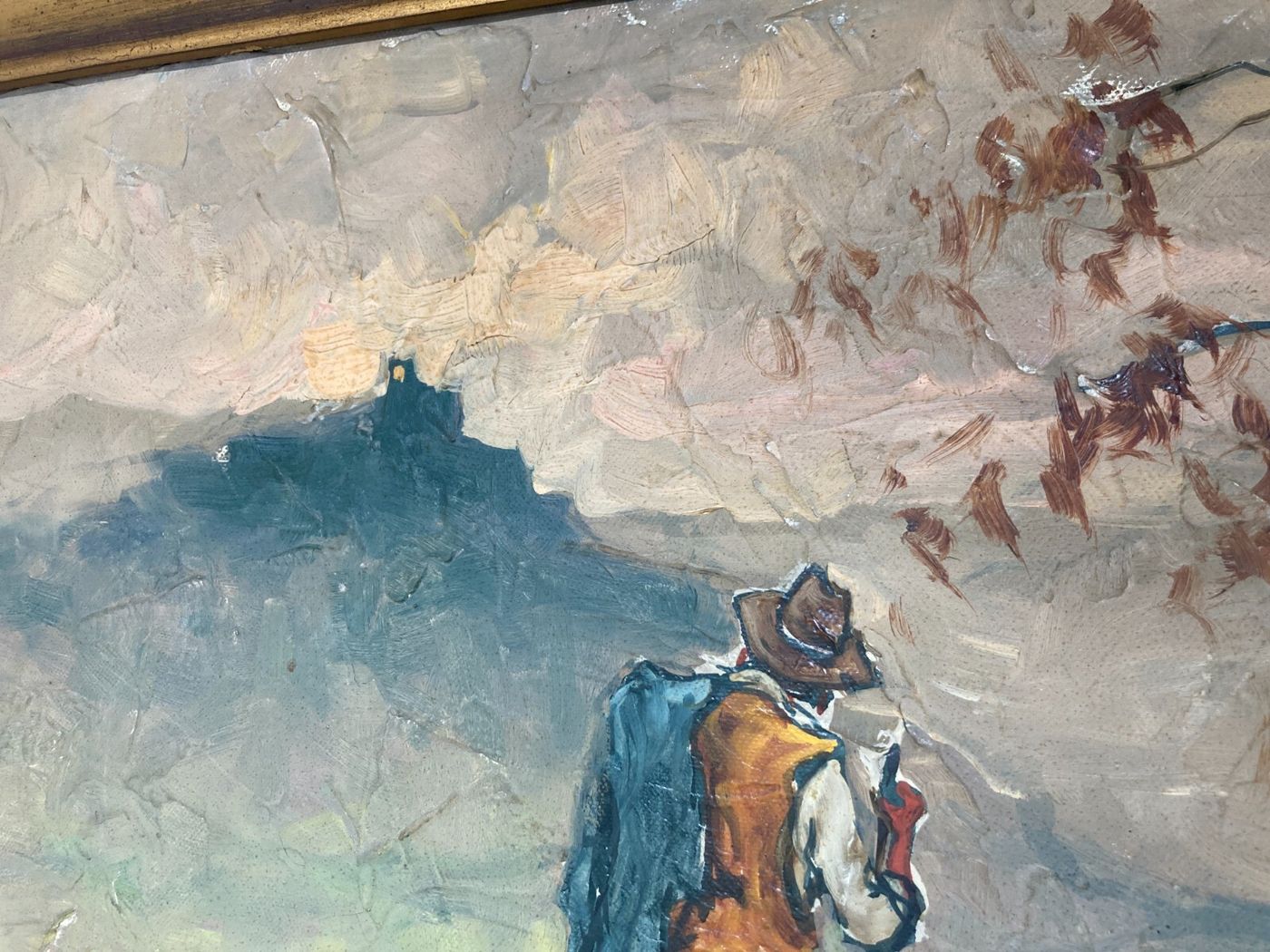 Carlo Casa, Scena Pastorale, Olio Su Tela, 1971