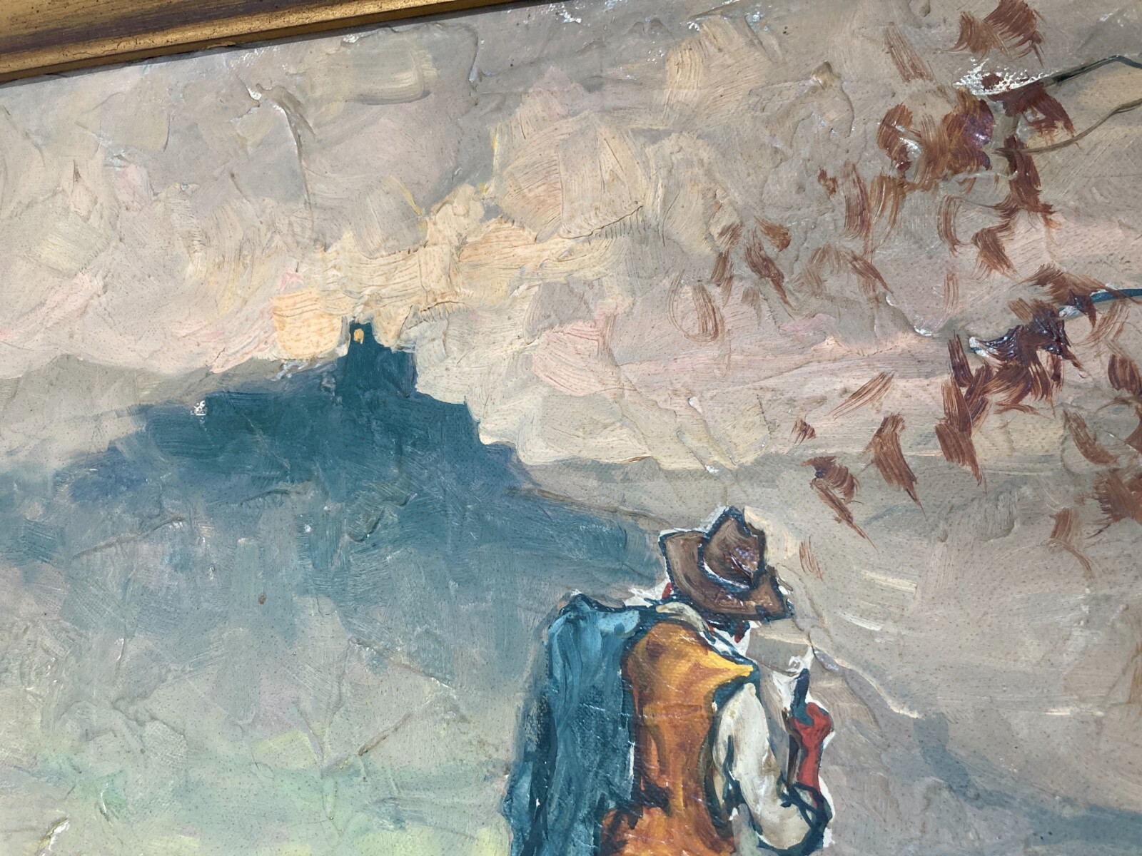 Carlo Casa, Scena Pastorale, Olio Su Tela, 1971