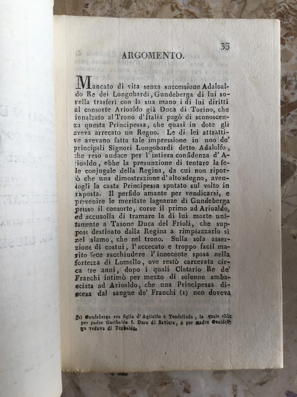 Theatre, Pantomime Ballet: Gundeberga, Gioja, Coppini, Longobardi, Pavia, Senigallia