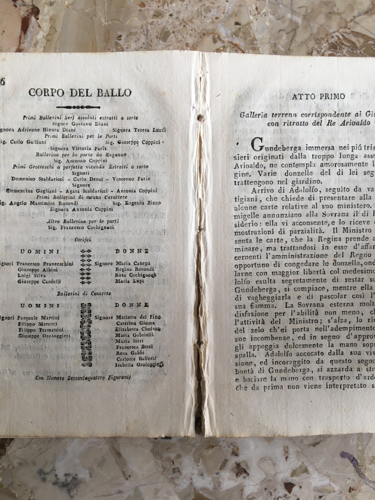 Teatro Ballo Pantomimico: Gundeberga Gioja, Coppini Longobardi Pavia, Senigallia