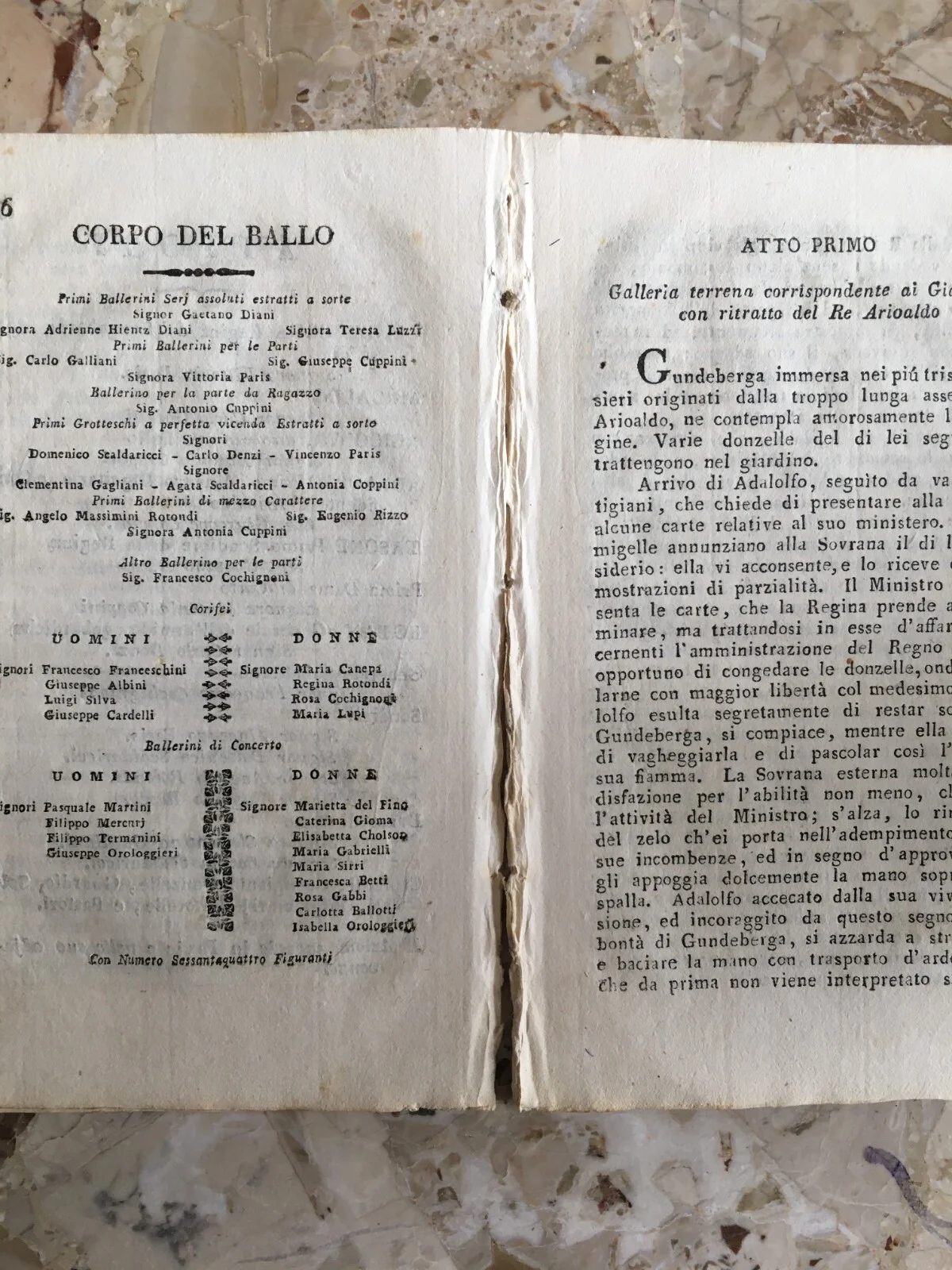 Theatre, Pantomime Ballet: Gundeberga, Gioja, Coppini, Longobardi, Pavia, Senigallia
