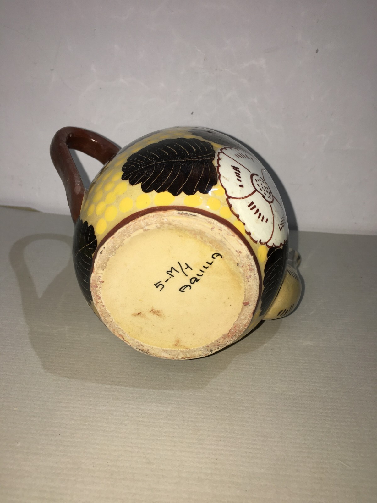 Soprammobile Artistico, Ceramica Da Collezione Floreale, Teiera Marcata Aquila