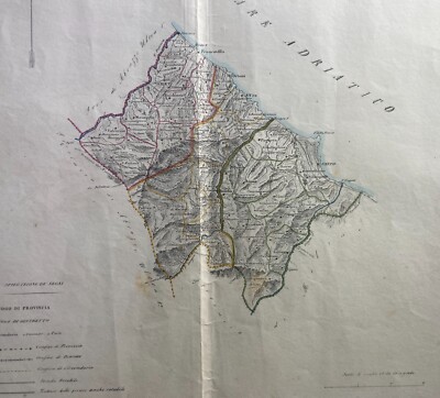 Antica Cartografia Regionale: Abruzzo, Chieti, Vasto, Ortona, Francavilla, Marzolla