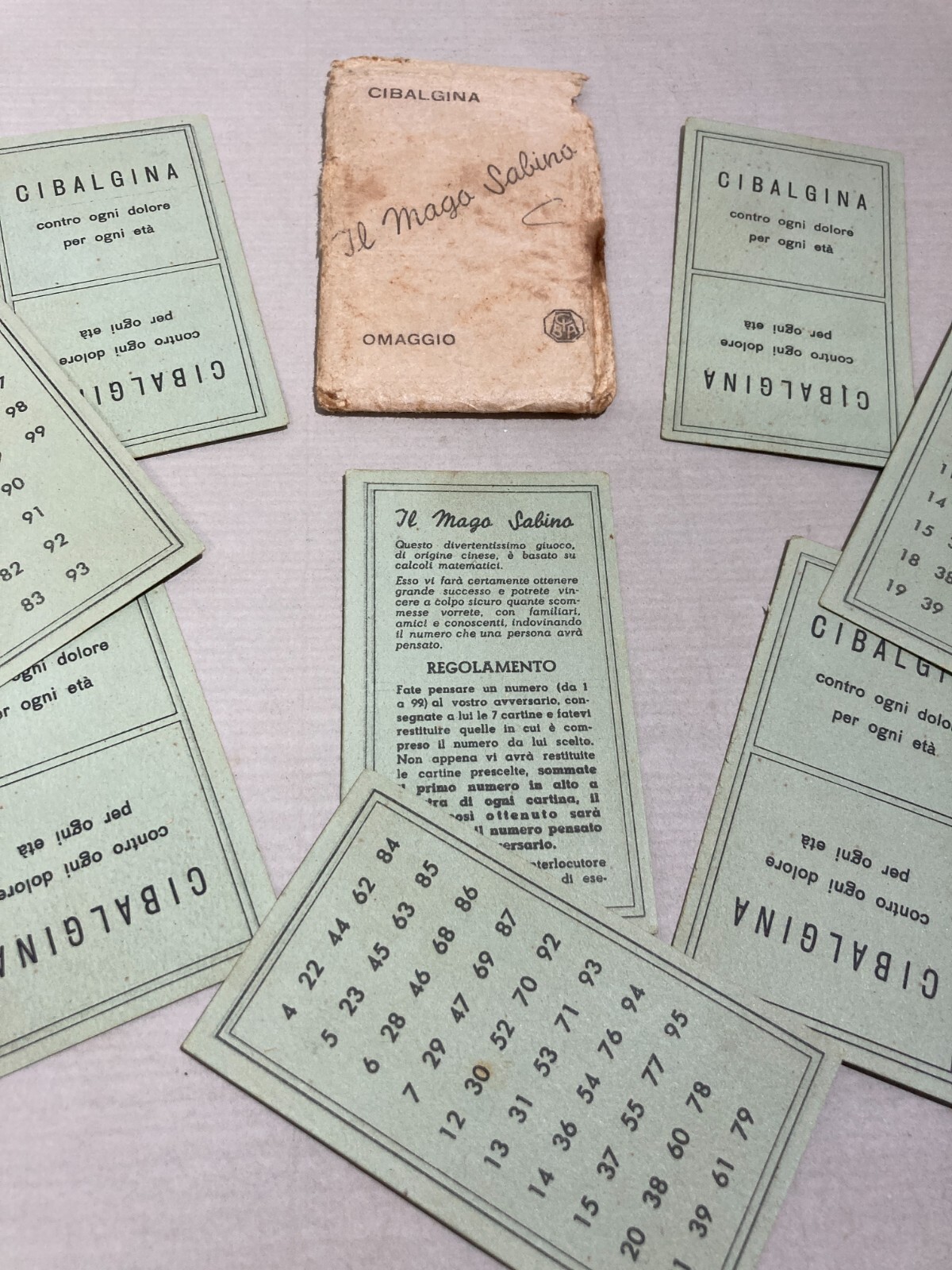 Medicina Pubblicitaria Farmaceutica: Ciba   Cibalgina   Giochi Matematici   Mago Sabino