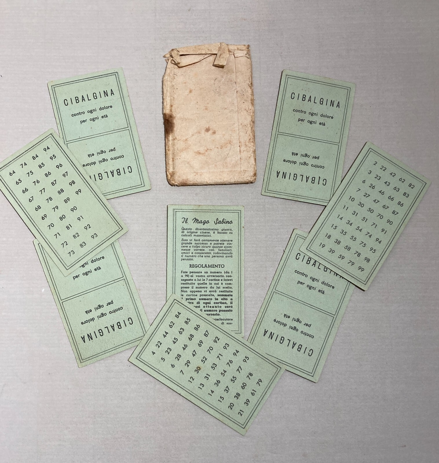 Medicina Pubblicitaria Farmaceutica: Ciba   Cibalgina   Giochi Matematici   Mago Sabino