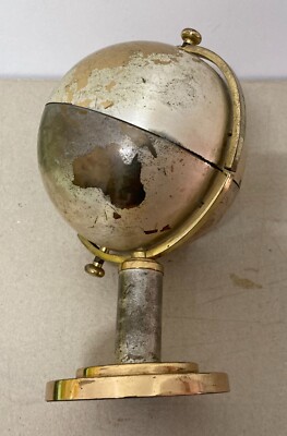Cartografia, Globo Terrestre Mappamondo Decorativo Porta Sigarette Da Collezione
