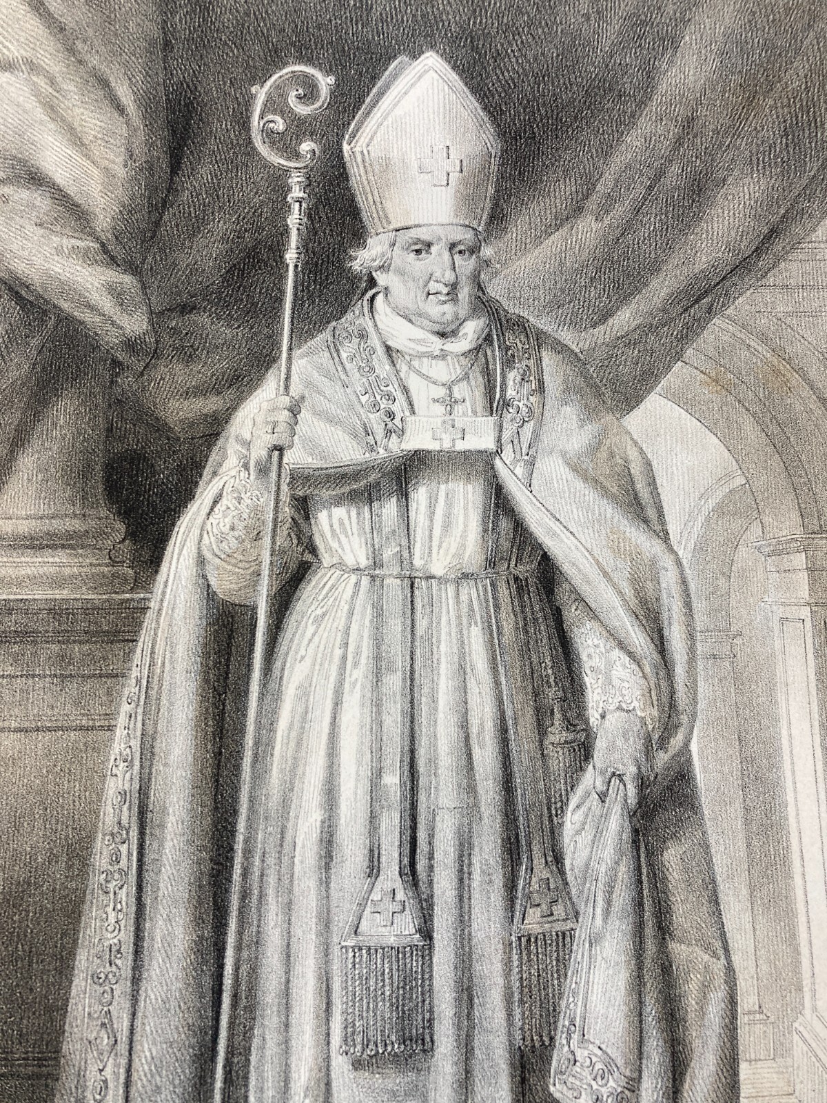 Napoli, Matera, Palermo: Arcivescovo Filangieri. Antica Litografia Di Gatti E Dura, XIX Secolo