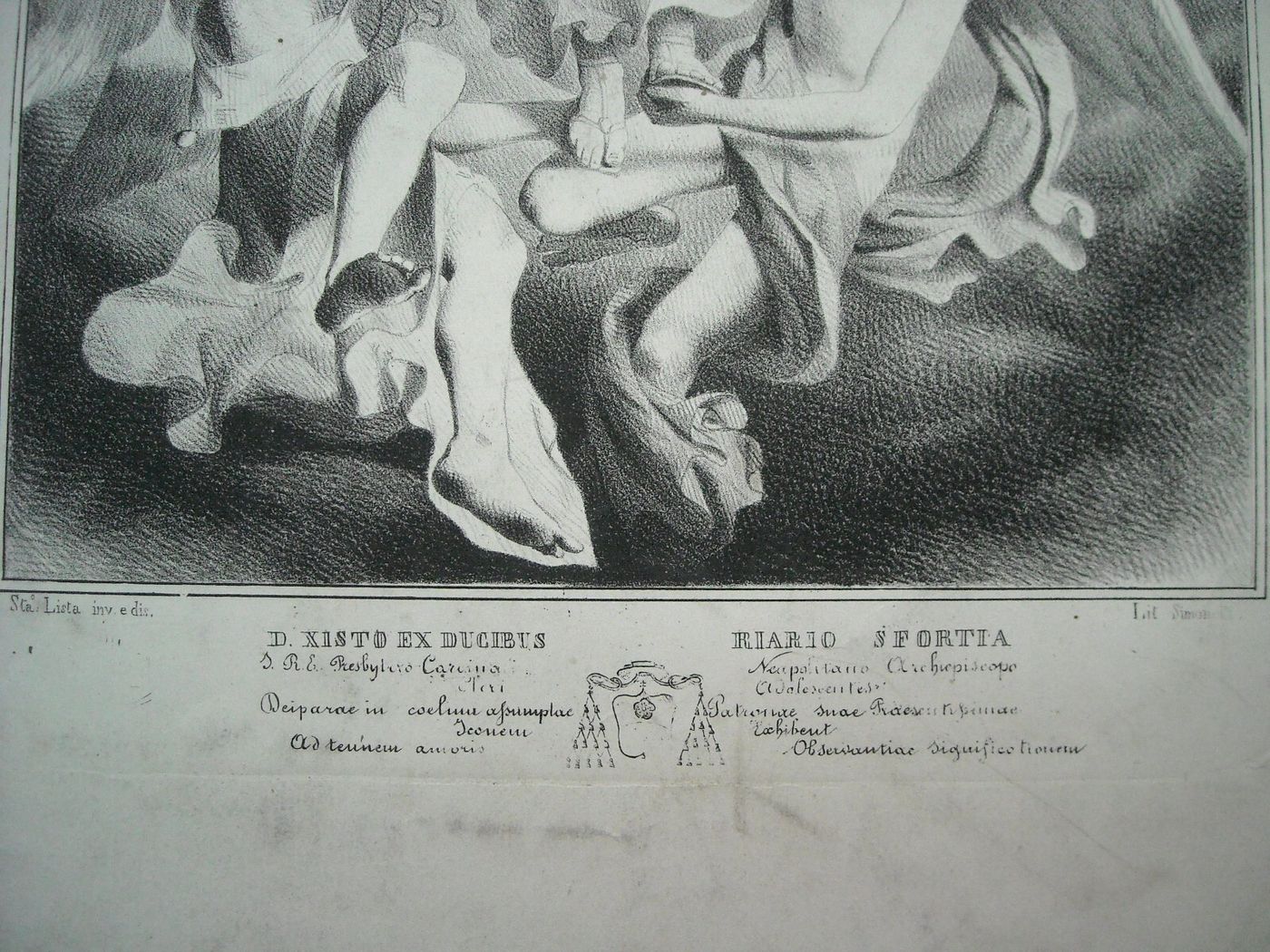 Campania: Riario Sforza, Stanislao Lista, Antica Litografia Dell'Assunzione