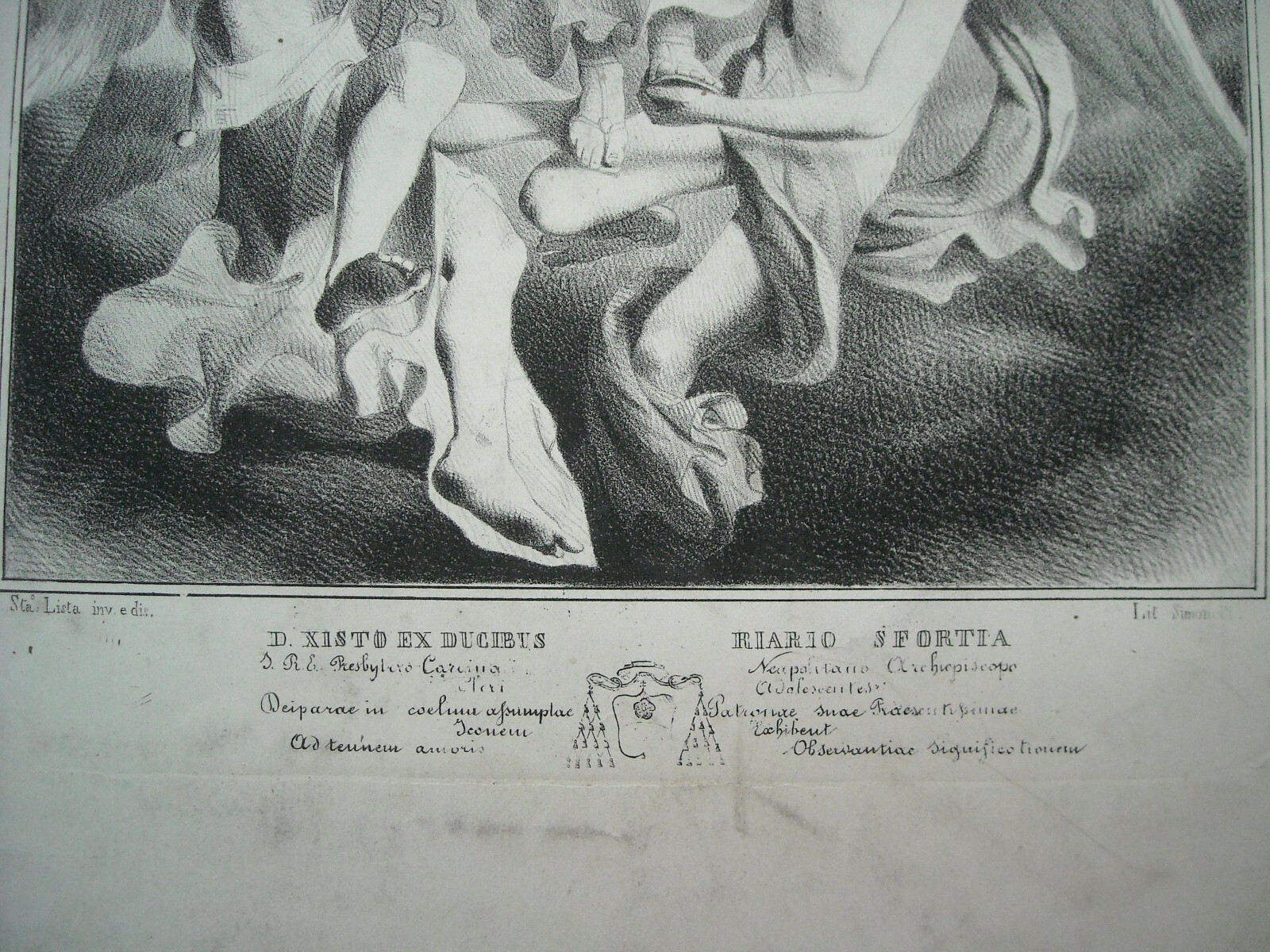 Campania: Riario Sforza, Stanislao Lista, Antica Litografia Dell'Assunzione