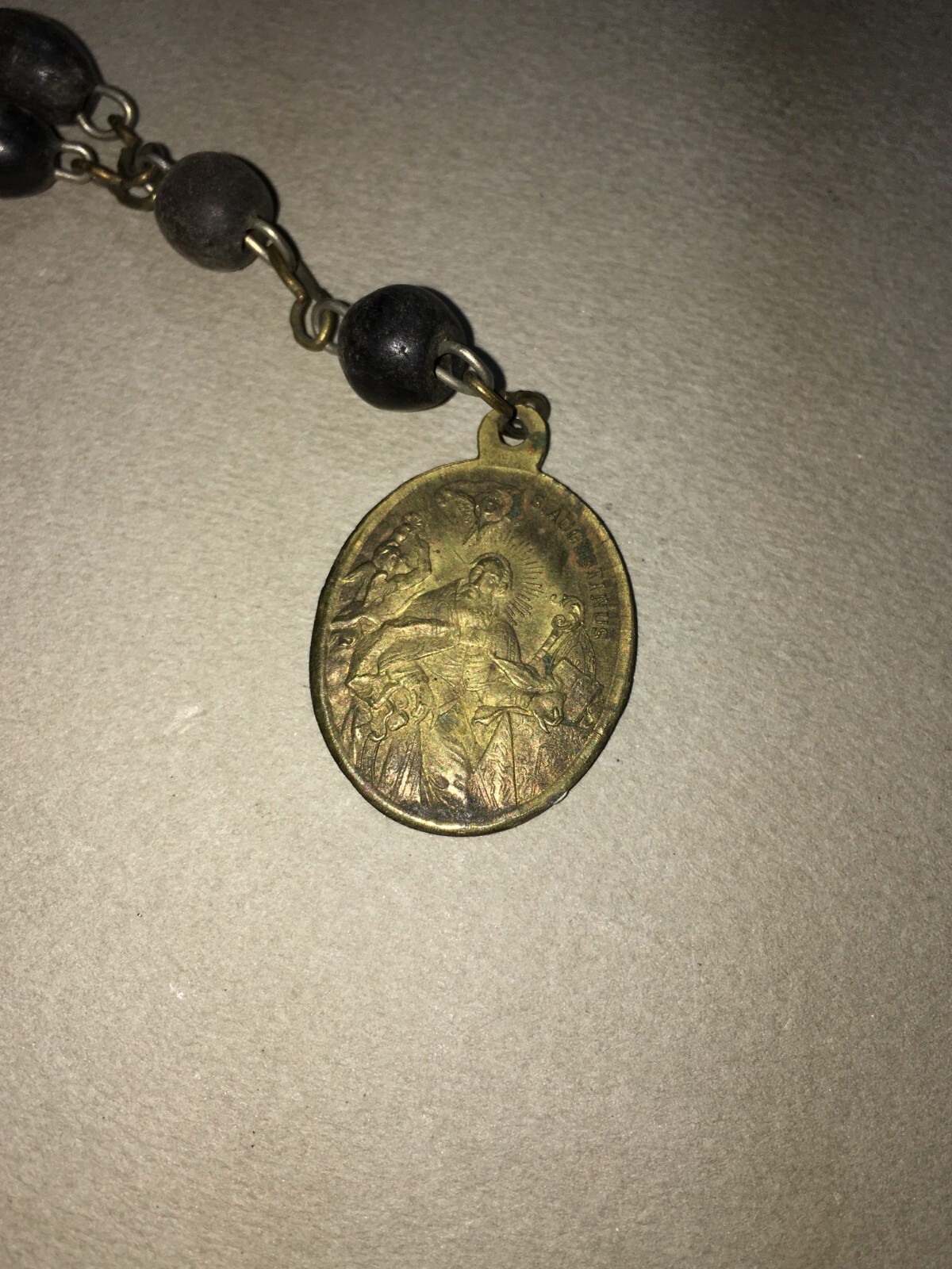 Arte Devozionale: Sant'Agostino E Madonna Della Cintura, Antica Medaglietta