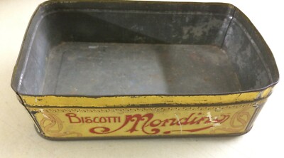 Scatola Di Latta Pubblicitaria Biscotti Mondino Torino