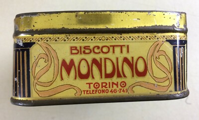 Scatola Di Latta Pubblicitaria Biscotti Mondino Torino