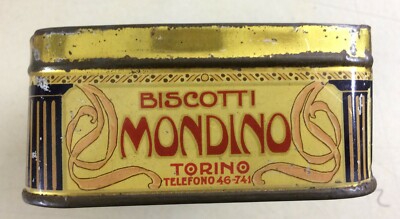 Scatola Di Latta Pubblicitaria Biscotti Mondino Torino