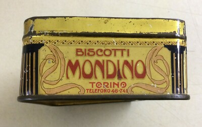 Scatola Di Latta Pubblicitaria Biscotti Mondino Torino