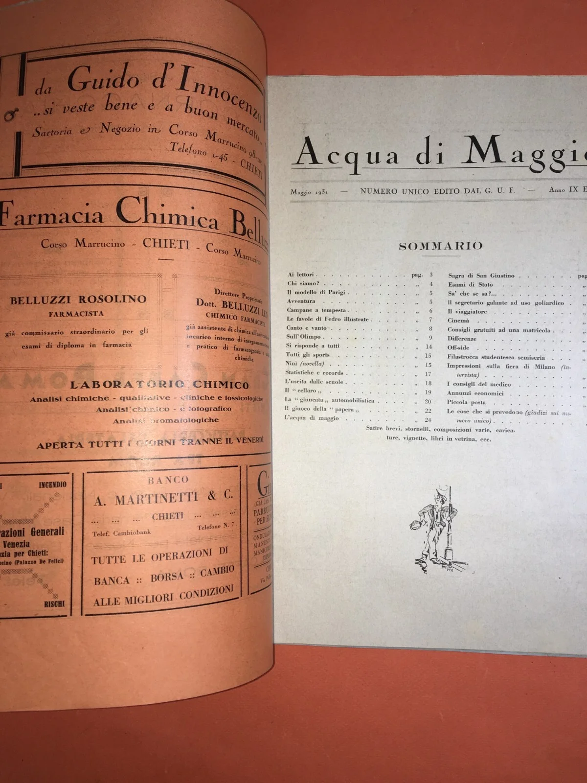 Chieti: "acqua di Maggio", Numero Unico del G.u.f., 1931